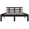 Solid Wood Bed Black 200x200 cm