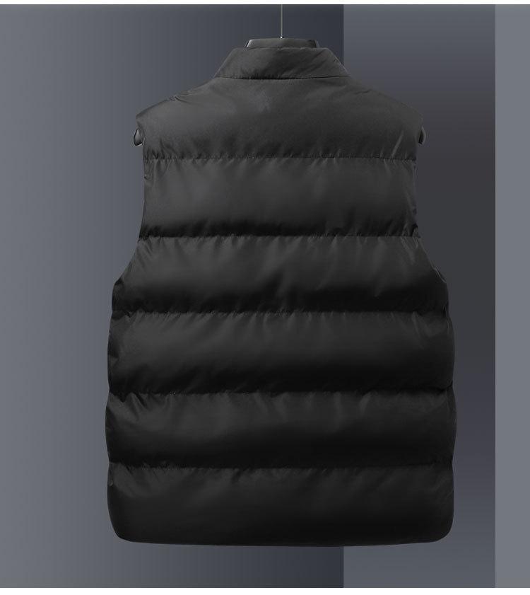 Pánská podzimní/zimní péřová vesta se stojáčkem – Bez rukávů, silná a teplá