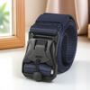 Outdoor Tactical Belt for Men Adjustable Military Work Belt Durable Nylon Canvas Belt Heavy Duty Waist Belt for Hiking Camping