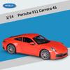 Welly 1/24 Porsche 911 Carrera 4S Alloy Car Model Diecasts & Toy Vehicles Collect Car Toy Boy Birthday Gifts