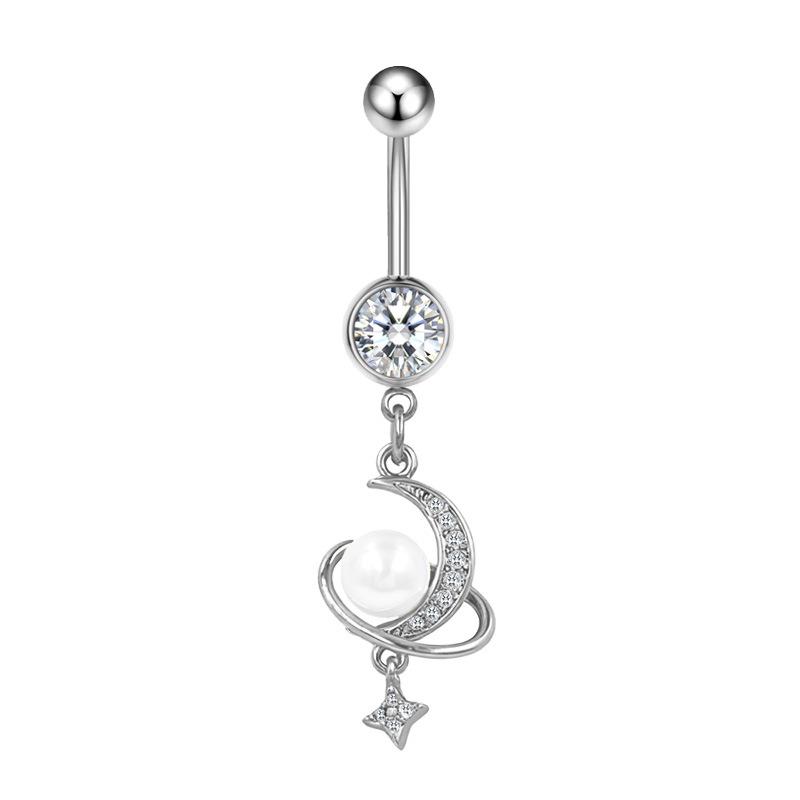 Heart-Shaped Animal Style Navel Ring - Trendy European & American Fashion Jewelry
