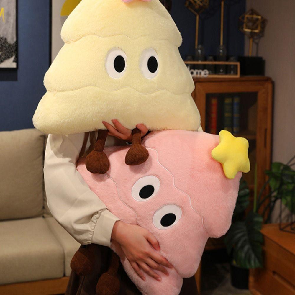 Soft Christmas Tree Plush Pillow Cute Christmas Throw Pillow Home Ornament Plush Pillow  New Year