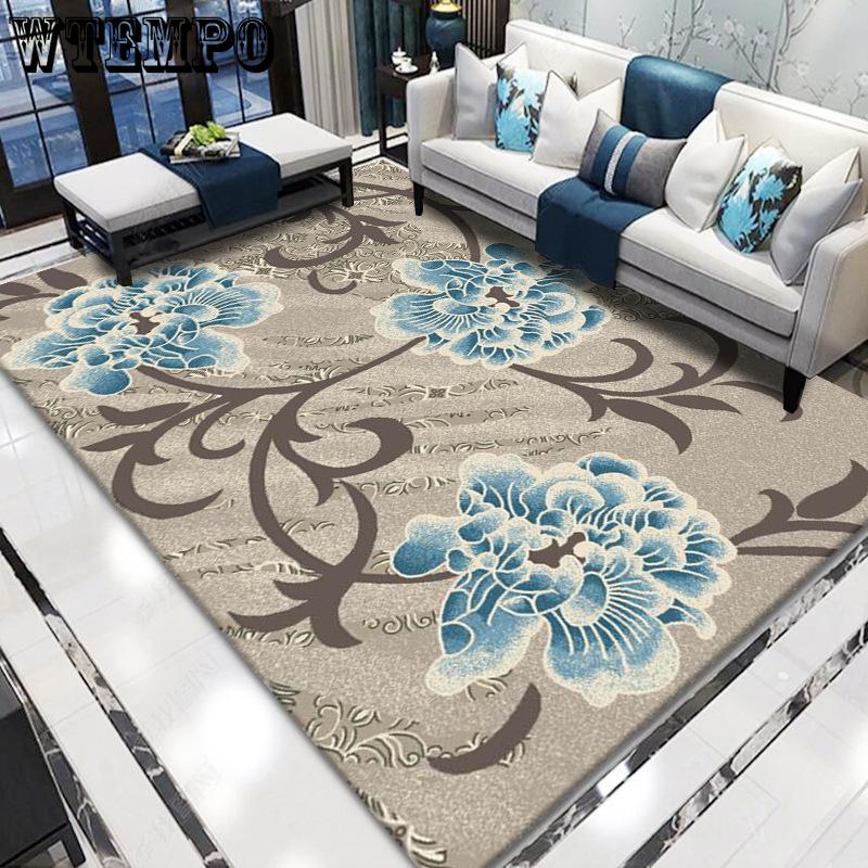 Nordic Abstract Floral 3D Home Large Carpet Living Room Carpet Modern Minimalist Bedroom Rug American Floor Mat