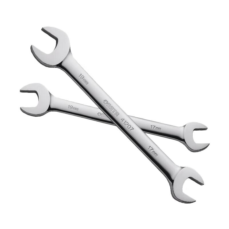 SATA Full Polished Double Open End Wrench