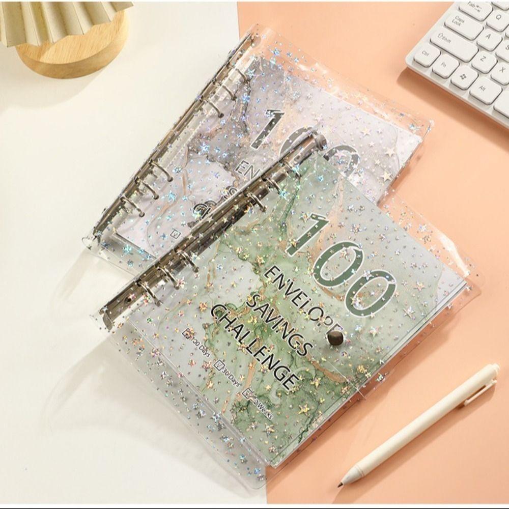 Large Capacity 100 Envelopes Money Saving Challenge Shining Savings Challenges Book  Couples