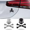 3D Kovová Lebka Kostra Křížové Kosti Auto Motocykl Samolepka Nákladní Auto Štítek Znak Odznak Samolepka Logo Auto Styling Dekorace