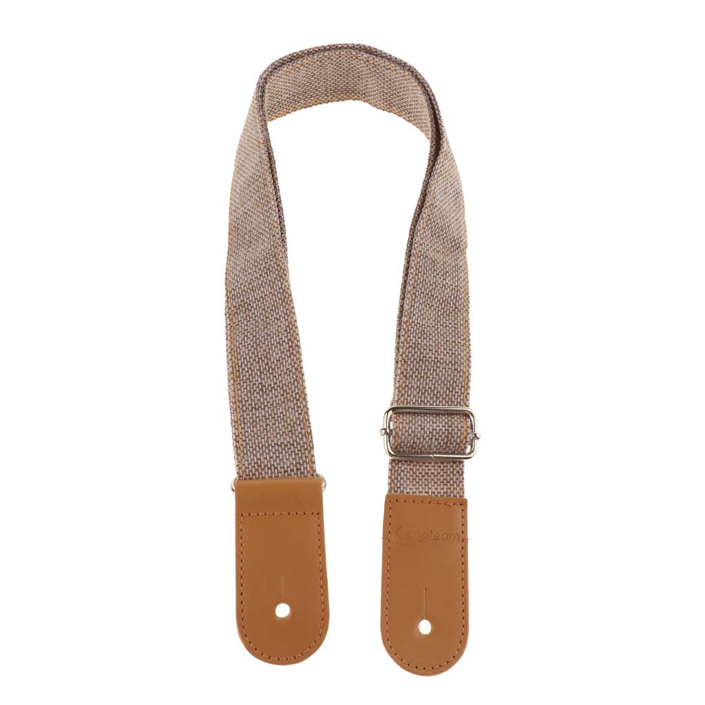 F Fityle Adjustable Ukulele Strap with PU Leather Ends, Ukulele Belt, 5 Colors Available, Gray