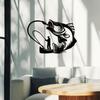 1 pz Segno Metallico Pesca Persico Decorazione Murale Regalo Pescatore Cabina Esterna Man Cave Bar Garage Patio Giardino Natale Halloween Capodanno
