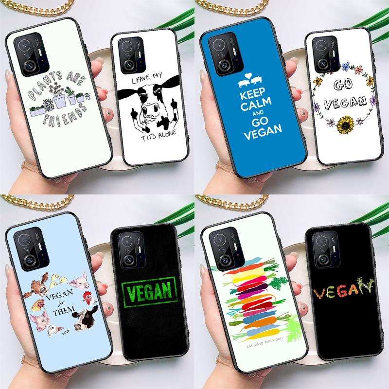 

Go Vegan Case For POCO F3 F4 X4 GT M5 M4 X3 Pro Cover For Xiaomi 12T Pro 11T 12X 11 12 Lite 13 Pro