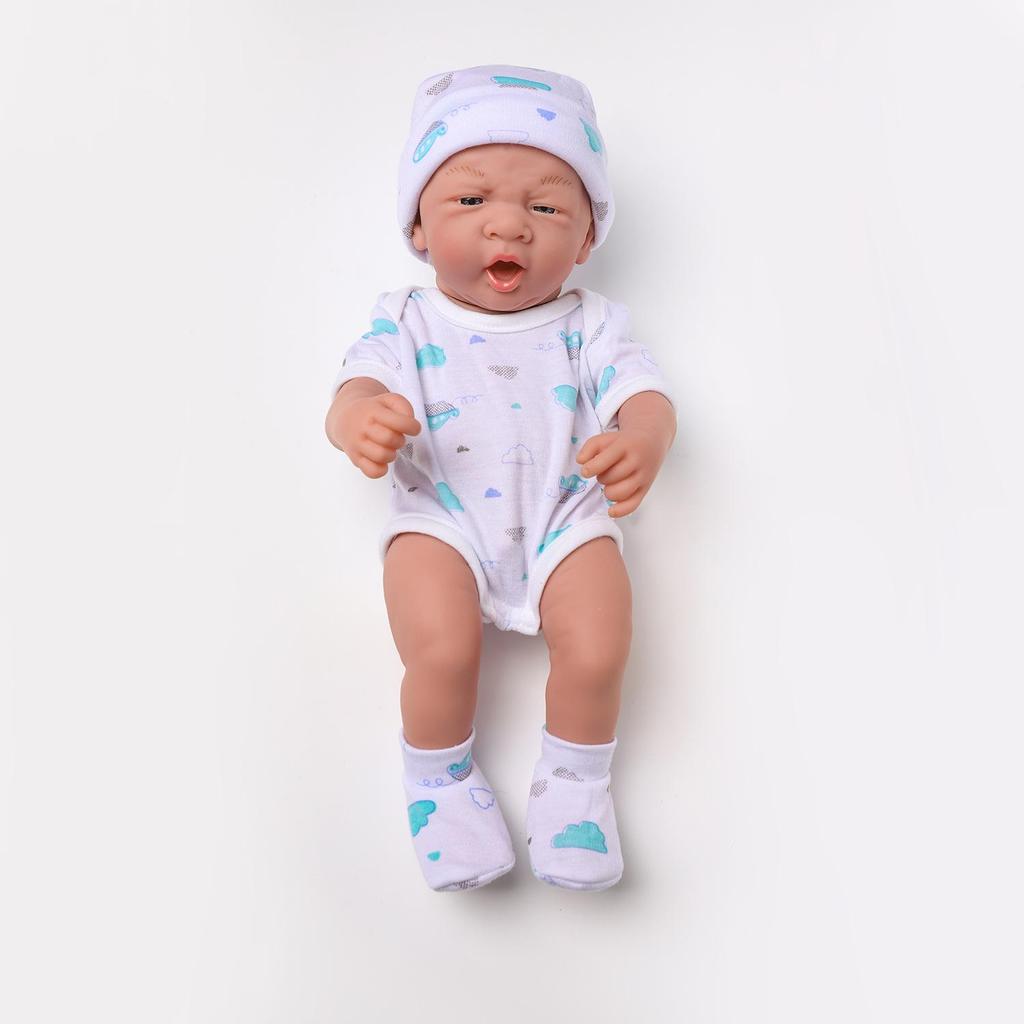 35cm Crying Silicone Reborn Baby Doll with Multiple Expressions - Realistic Children's Toy Gift