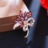 Korean Crystal Brooch for Women - Blue Cardigan Sweater Coat Pin & Fashion Corsage Accessory