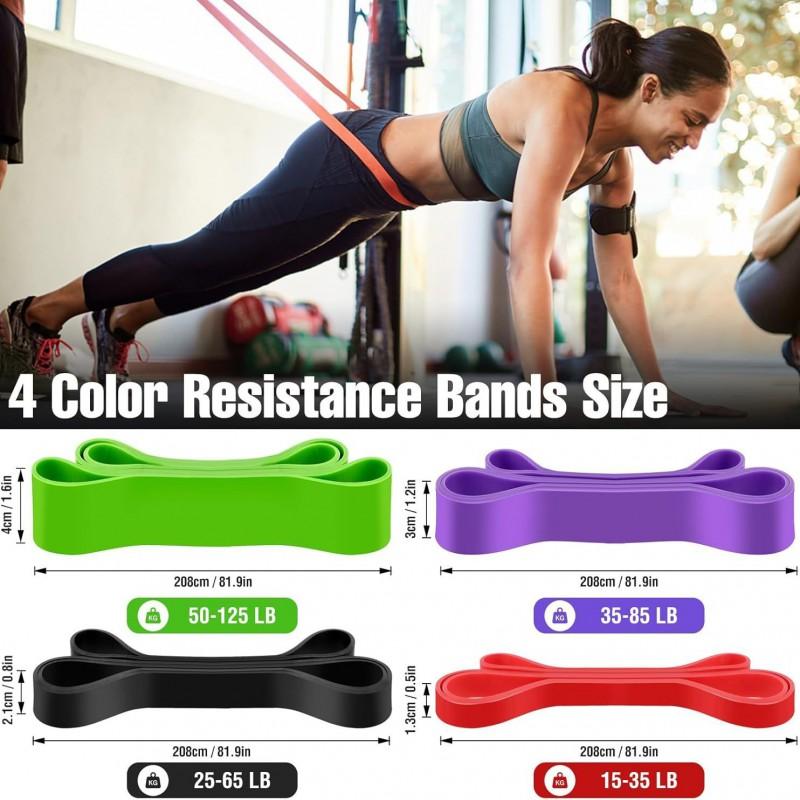 TPE Resistance Bands Training Pull-ups Squats Fitness Exercise Set