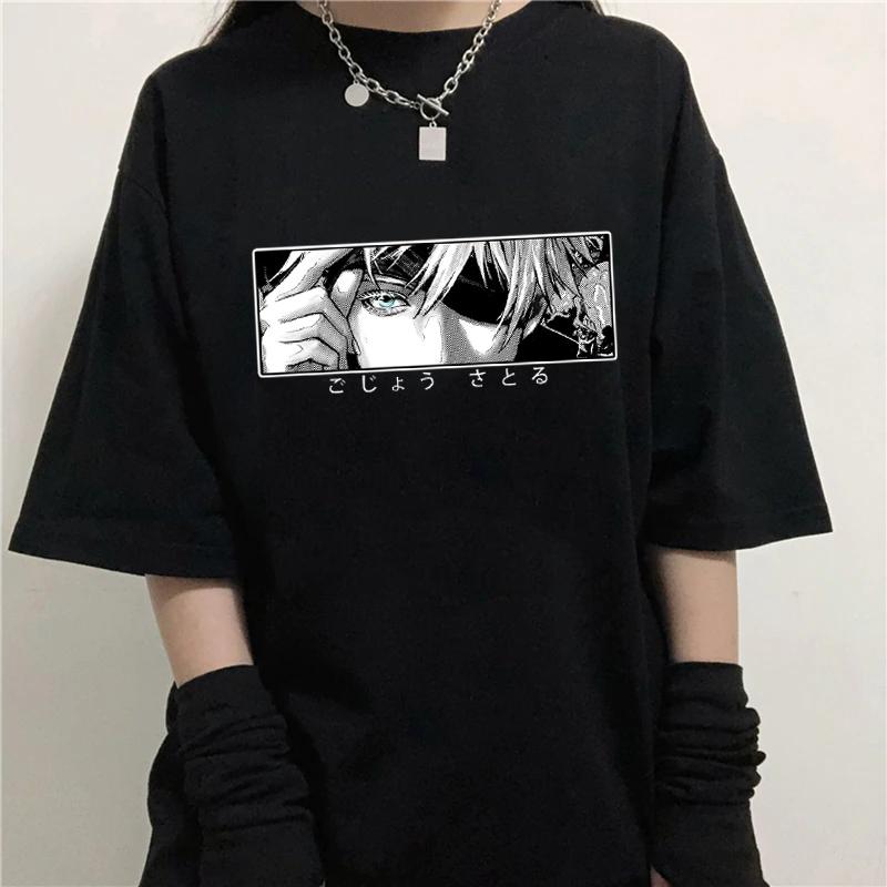 Nové letní anime tričko Gojo Satoru s potiskem Streetwear Unisex módní tričko