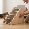 Dog Stairs Wooden Sofa Pet Steps Space-Saving for Bed