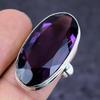 Ametist Ädelsten 925 Sterling Silver Smyckesring Storlek 7