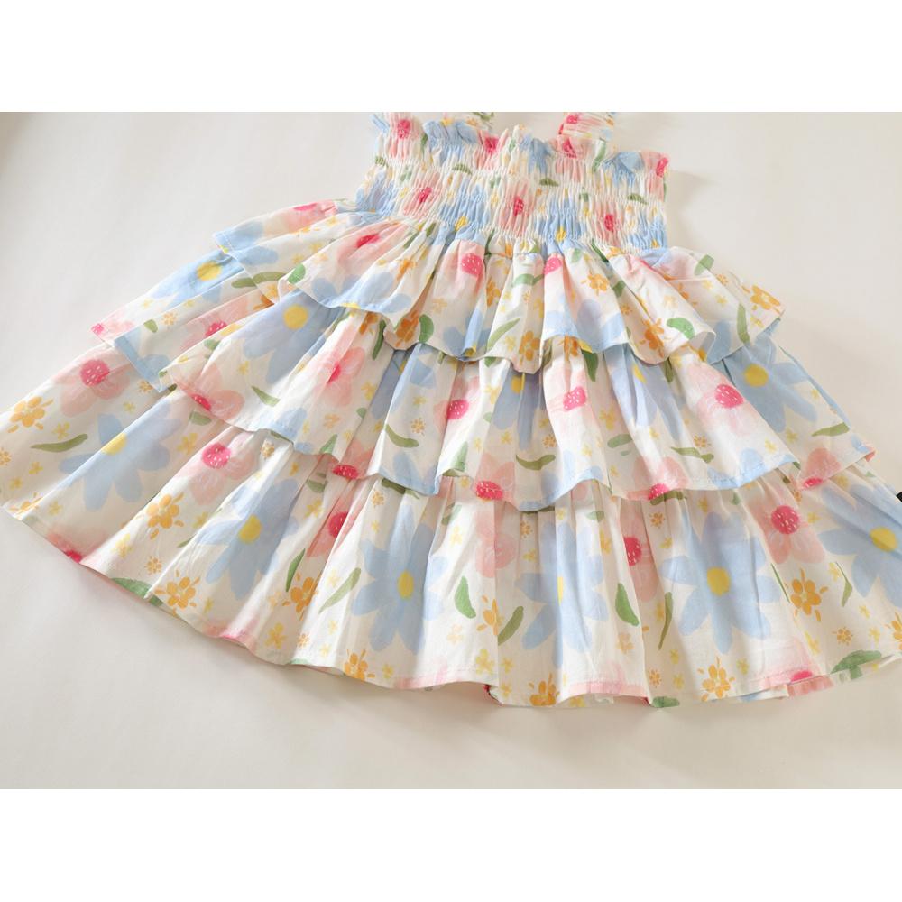 Girls Baby Summer Cake Dress New Children's Fashionable Thin Sleeveless Summer Princess Dress