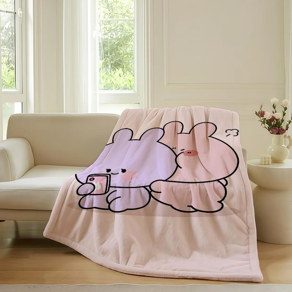 Cartoon cute A-Asamimichan Blanket For Sofa Office Bed Plane Travel Sleep Read Relax Camping Soft And Warm