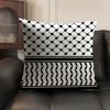 Arabische Keffiyeh Traditionelle Kissenhülle Naturleinen Bio-Stoff Zweiseitiger Druck Sofa Heimdekoration Geschenk Kissenbezug