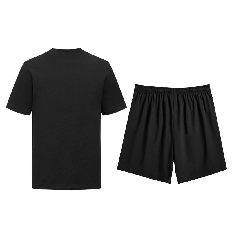 Li-Ning Skin-Friendly Comfortable Short Sleeve T-Shirt Breathable Sweat-Absorbing Versatile Shorts Fitness Set Men Sets LKUI765-1