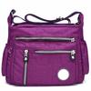 Rowaica Crossbody Shoulder Large Nylon Women's Bag, Capacity, Lightweight, (Purple)