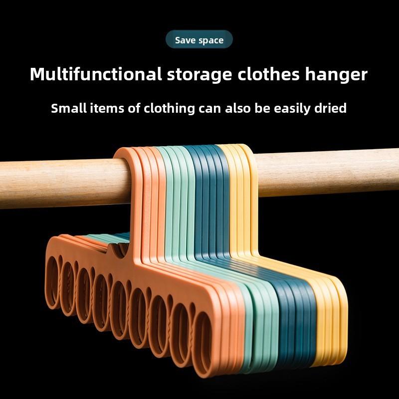 Tenpiece Plastic Tie Hanger Set With Adjustable Cross Design For Closet Use