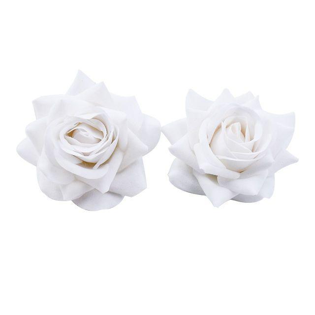 

Artificial Flower Flannel Roses Wedding Bridal Accessories Hot selling gardens Home Vase Party Decorative DIY Gifts Scrapbook 5 Pieces белый