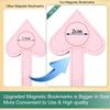 Leather Magnetic Bookmark Heart Shape Book Markers High Quality Page Divider  Reading Lovers Gift