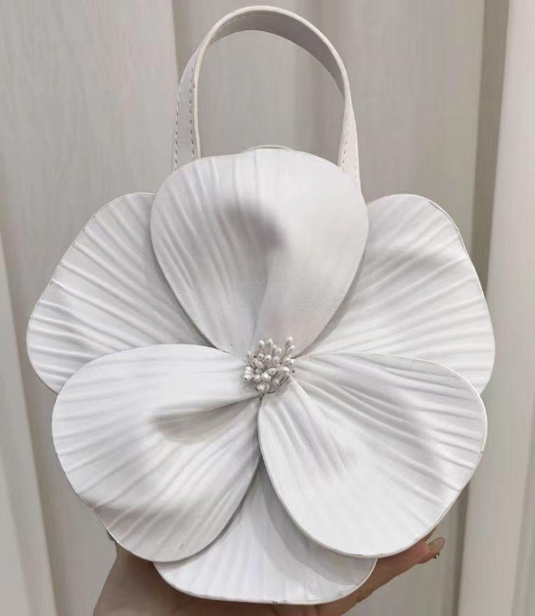 

Сумка-тоут «Лепестки» 2025: Модная женская европейская/американская сумочка - Сумка-цепочка на плечо и через плечо белый