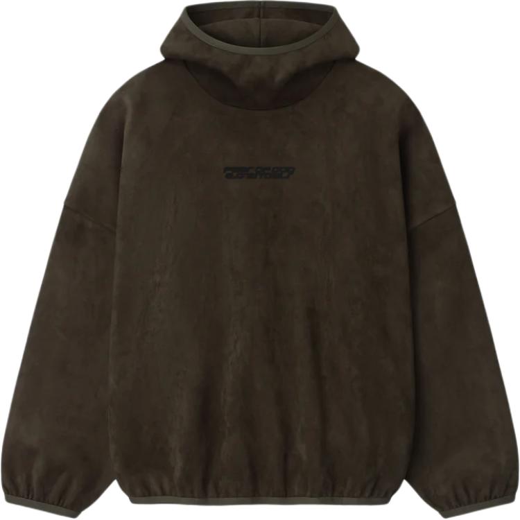 Fear of God Essentials Suede Fleece Modern Hoodie Brown Men Tops 192HO256943F S