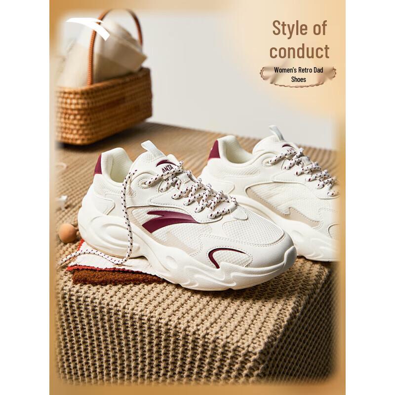 ANTA Walking Wind Women s Retro Platform Casual Sneakers 39