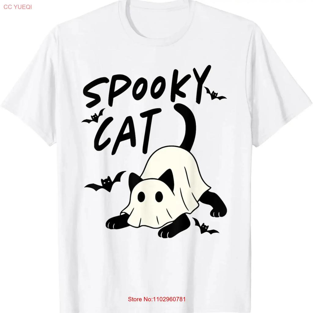 Spooky Cat T Shirt New Item Vintage Designer Clothes Soft Fashion Stylish Graphic Unisex Top For Everyday Wear