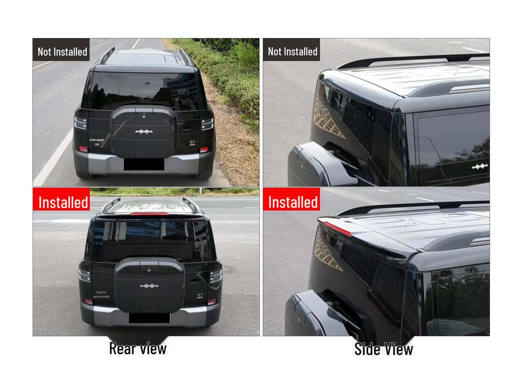 Equation Leopard Titanium 7 Rear Spoiler: Original Style, Lightweight Adhesive Exterior Decoration