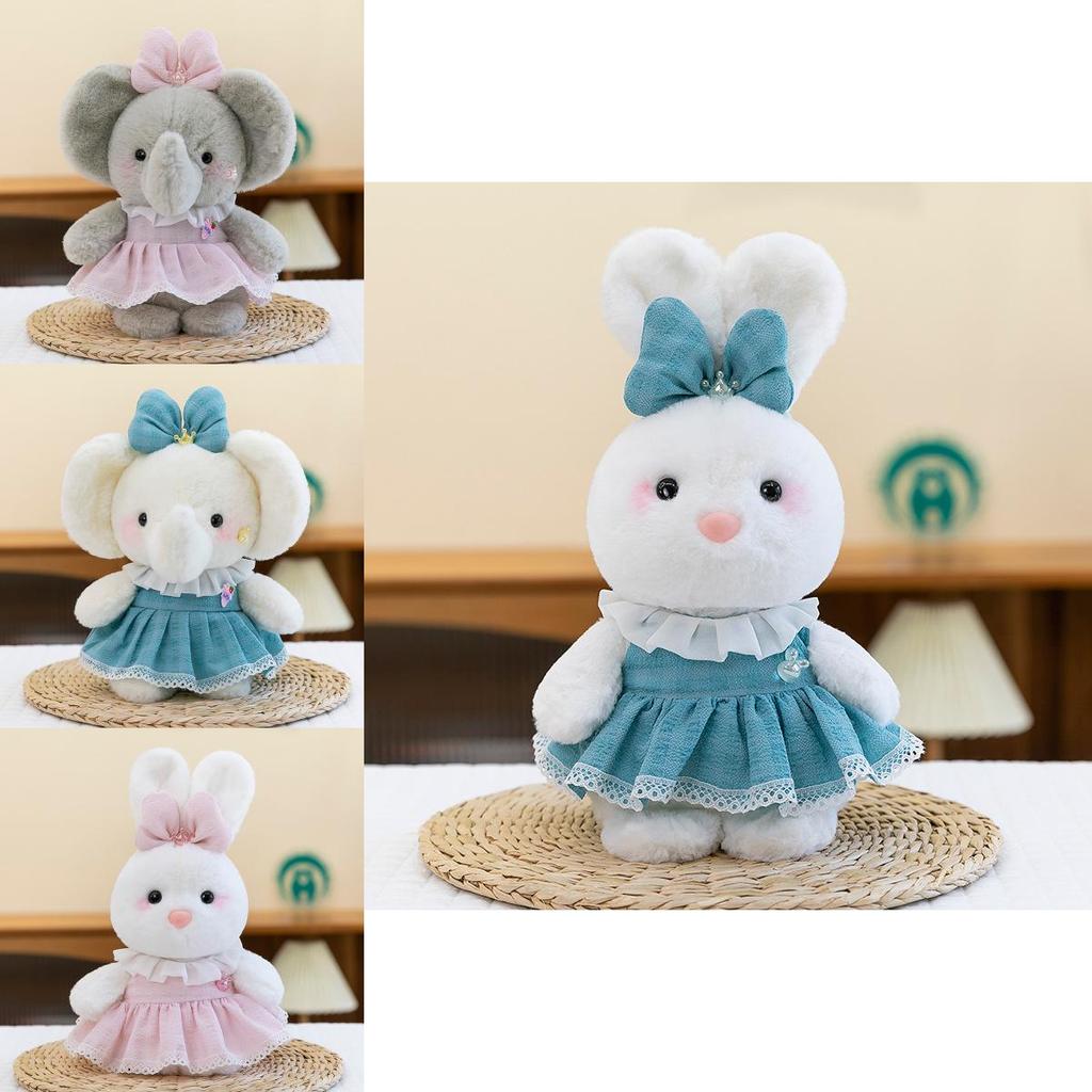 Pink Bunny Plush Toy For Couples Gift Soft Animal Doll For Kids And Adults