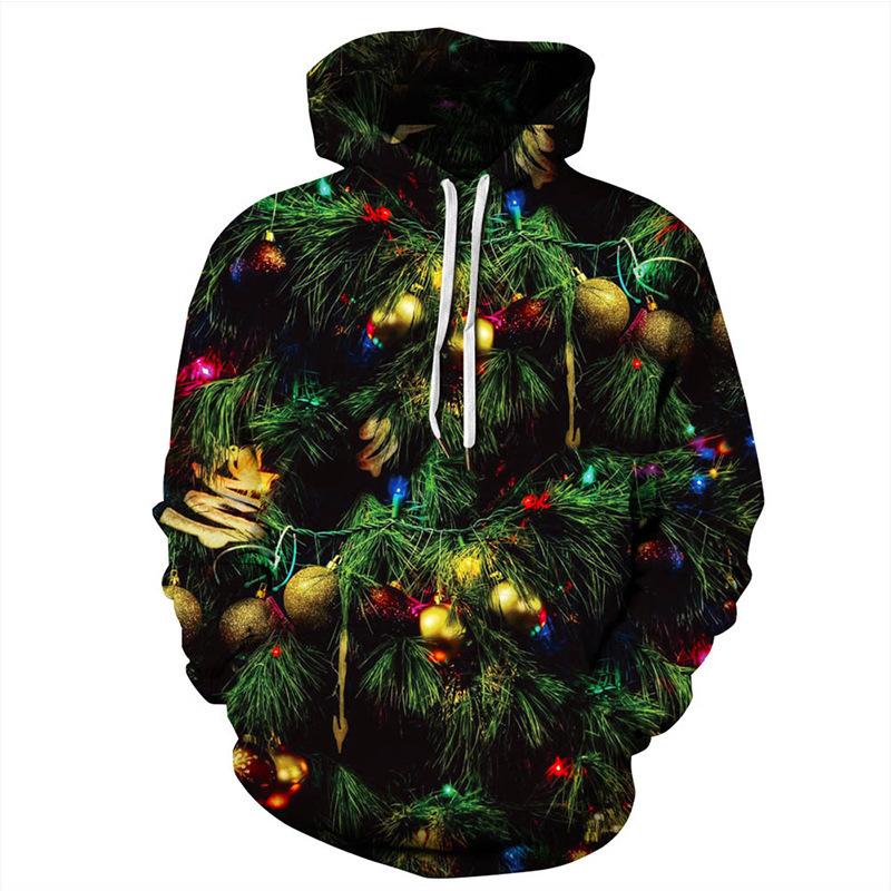 Men's Christmas Tree Series Hoodies 3D Print Women Hooded Long Sleeve Sweatshirts Autumn/Winter Holiday Party Tracksuit Y2k Coat