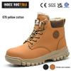 Autumn/Winter Steel Toe Anti-Puncture Work Boots - High-Top, Wear-Resistant Safety Shoes