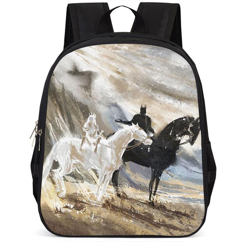 Durable Large Capacity 15-inch Oxford Cloth School Backpack For Kids Unisex