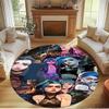 Jinx Print Round Rug, Washable Floor Carpet, For Entryway Dorm Laundry Room Office Study, Home Decor Birthday Christmas Gift
