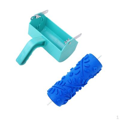 15 CM DIY Wall Painting Rubber Printing Roller Paint Brush + Machine #1