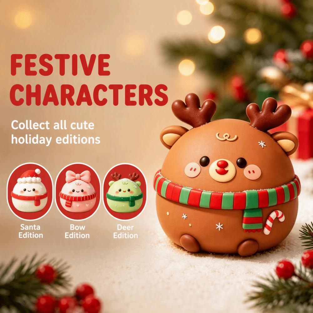 Slow Rebound Squeezeble Toy Slow Rising Christmas Squishy Toy Christmas Mochi Squishy Holiday Gift