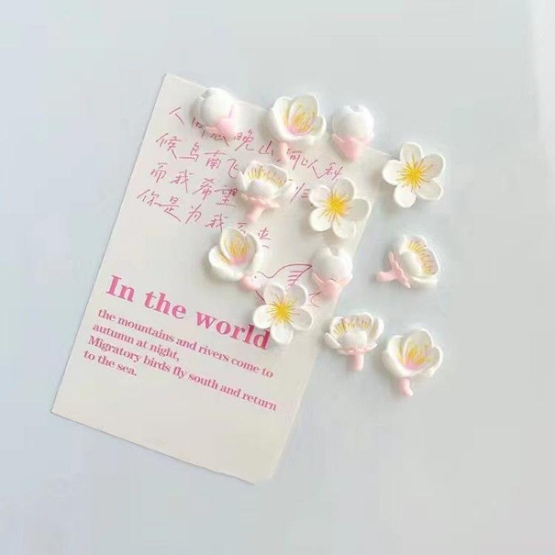

12 шт. Магнит на холодильник Розовый цветок Смола Декоративные магниты на холодильник Креативная магнитная наклейка на мультяшную доску Aimants Frigo