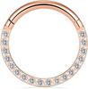 F136 Implantat-Grad Titan Nasenring Creole Mode CZ Zirkon Ohrringe CNC Nahtloser Ring Septum Helix Piercing Schmuck