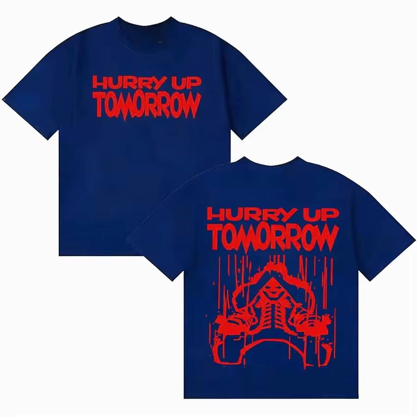 Modisches Lässiges Streetwear T-Shirt Für Musikfans The Weeknd Beeil Dich Morgen Print Lässiges Komfort Top Unisex Und Unisex T-Shirt