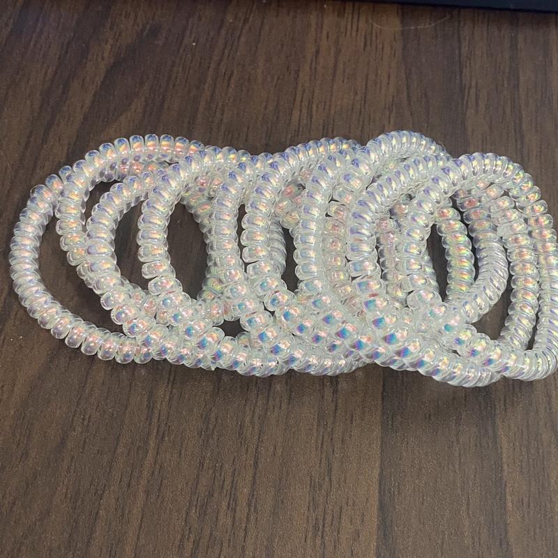 10 buc/set Elastice de păr tip arc de sârmă de telefon pentru femei, culori solide, elastice de păr pentru fete, elastic de păr tip scrunchie telefon