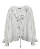 Metapeo Met Blossom Ruffle Blouse White