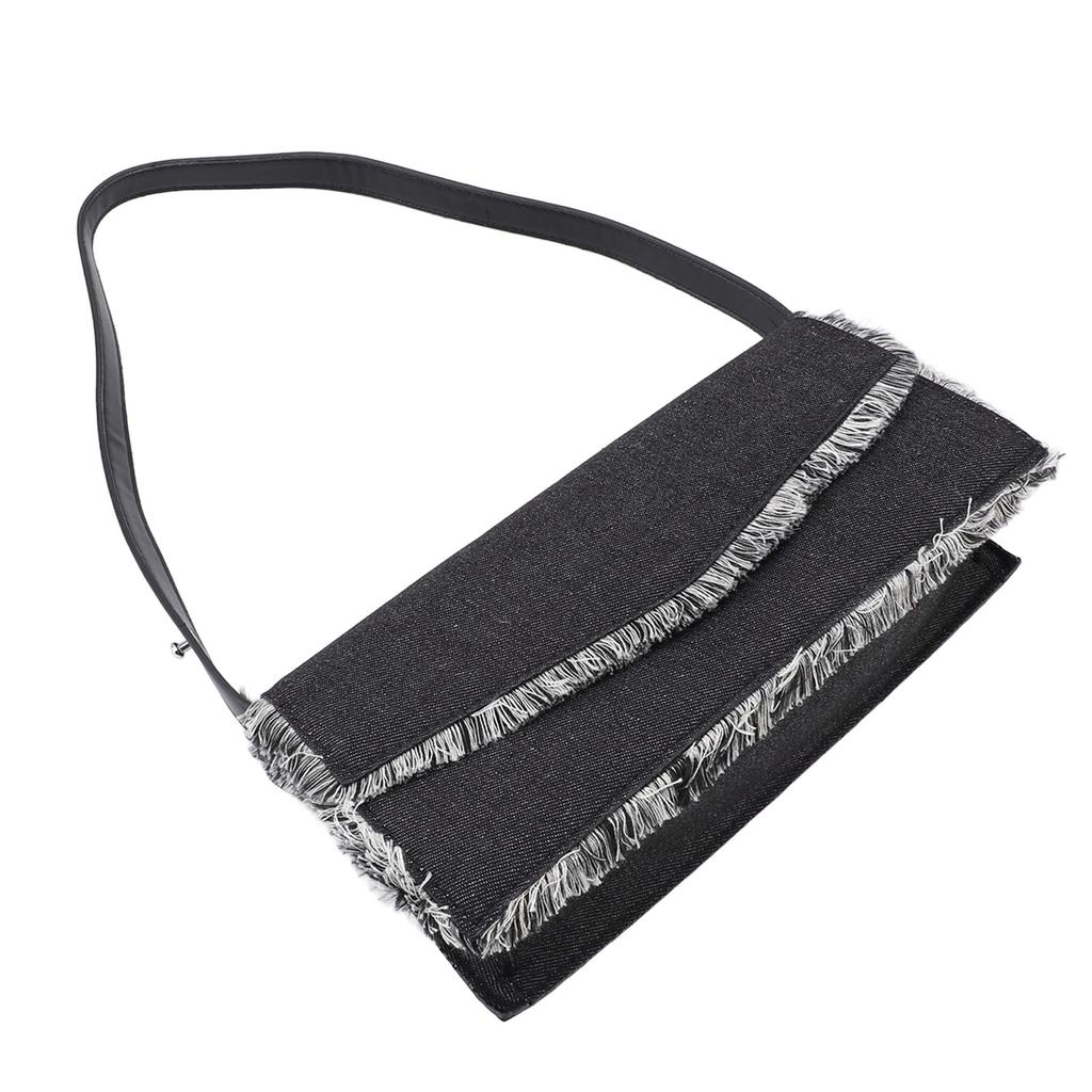 Underarm Bag Simple Stylish Shoulder Bag Ample Storage Space Fringe Handbag for Daily Outings