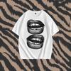 Trendy Cross-Border Tooth Drill Hip-Hop Short-Sleeve T-Shirt - Creative Streetwear for Couples