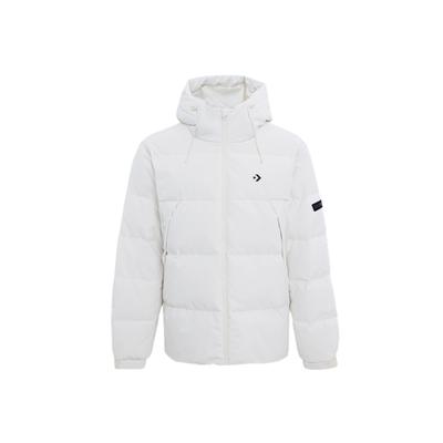 Down Jackets Men's White Hooded Moderate MCJ116-W2Y