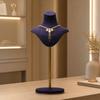clothCovered Necklace Display Stand Stable Jewelry Bust with Round Base