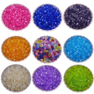 Schmuckherstellung 300 Stück 4-8mm lose Perlen Süßigkeitenfarbe Diamant Halskette Armband Transparentes Acryl Perlen