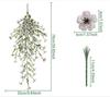 Simulation flower violet flower vine, hanging simulation flower vine, wedding outdoor wall hanging fake flower decoration
